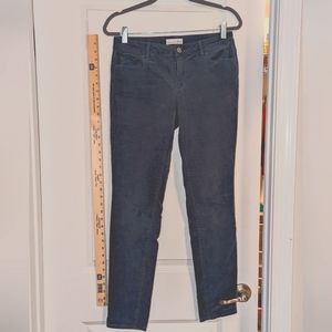 Blue gray curvy skinny cords